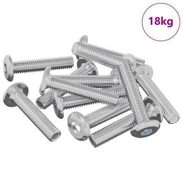 Vidaxl slotschroef effen 2647 pcs zilver staal