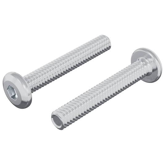 Vidaxl slotschroef effen 2 pcs zilver m6 x 35 mm staal