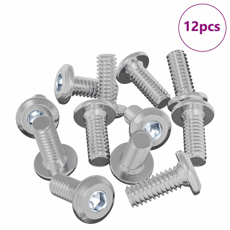 Load image into Gallery viewer, Vidaxl vergrendelingsschroef 12 pcs zilver m6 x 15 mm staal
