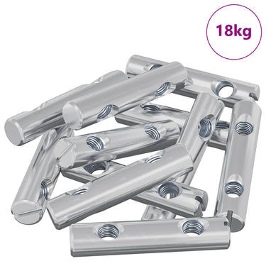 Vidaxl moer 413 pcs verzinkt 60 x 12 mm ijzer
