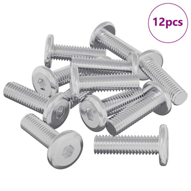 Vidaxl bout 12 pcs zilver 8 x 25 mm staal