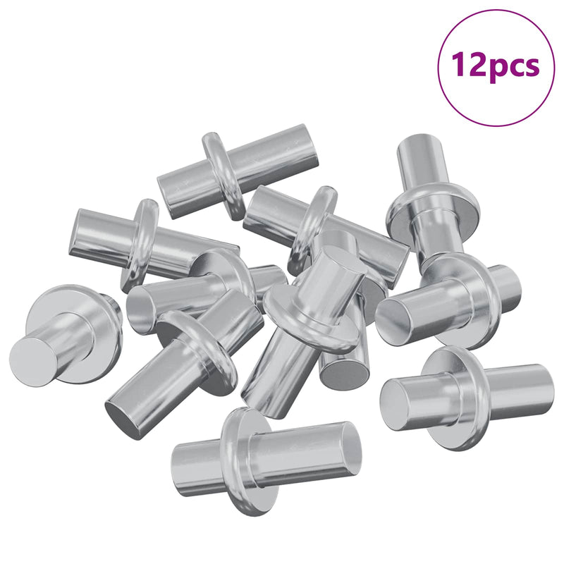 Load image into Gallery viewer, Vidaxl plankhaak 12 pcs zilver 8,6 x 8,6 x 14,6 mm staal
