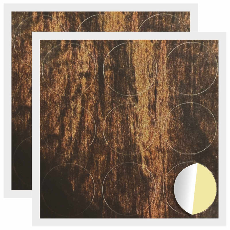 Load image into Gallery viewer, Vidaxl zelfklevende schroefhoes 2 pcs oudhout ø 20 x 0,5 mm
