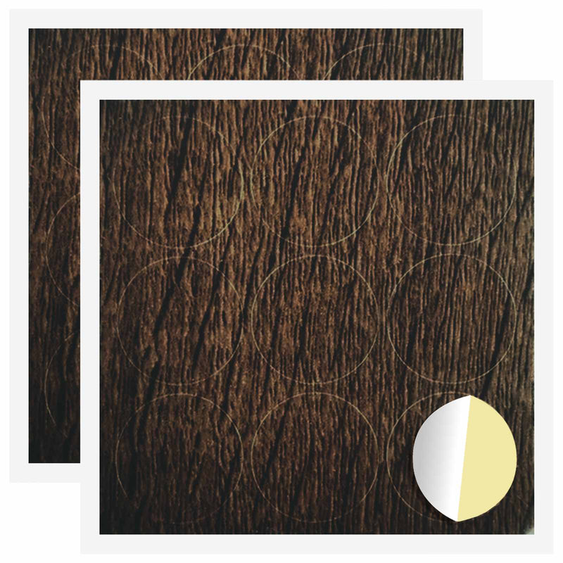 Load image into Gallery viewer, Vidaxl zelfklevende schroefhoes 2 pcs bruin eiken ø 20 x 0,5 mm

