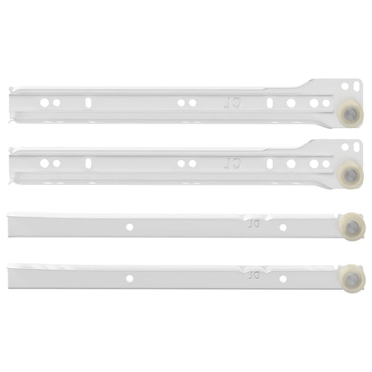 Vidaxl ladegeleider 2 pcs wit 250 mm staal