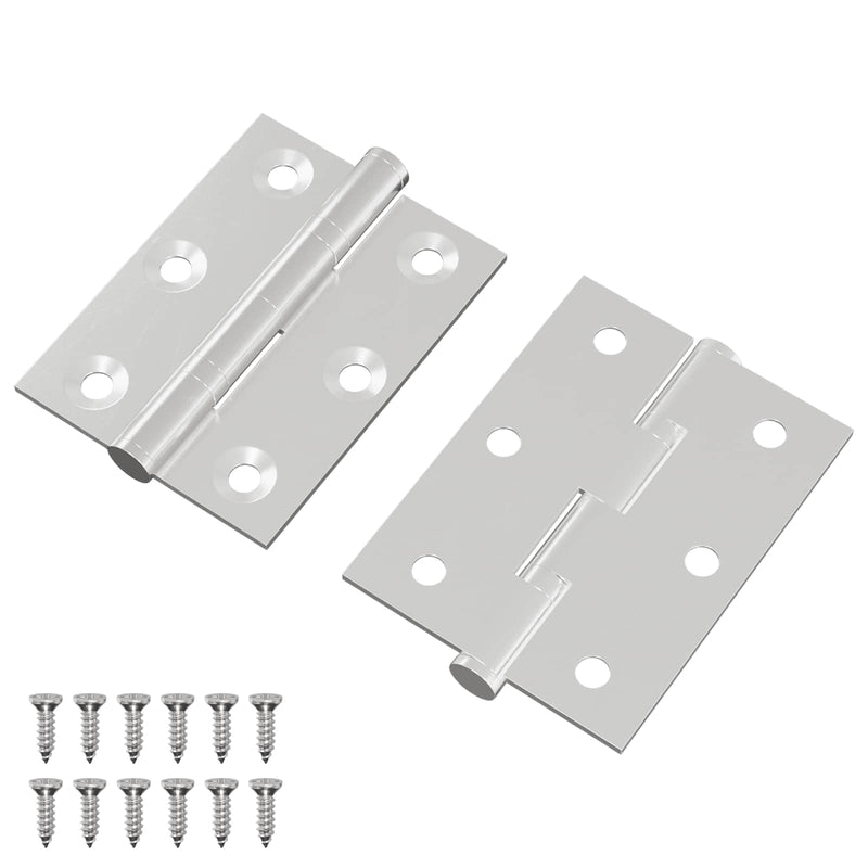 Load image into Gallery viewer, Vidaxl scharnier 2 pcs zilver 50 x 38 x 1,3 mm staal
