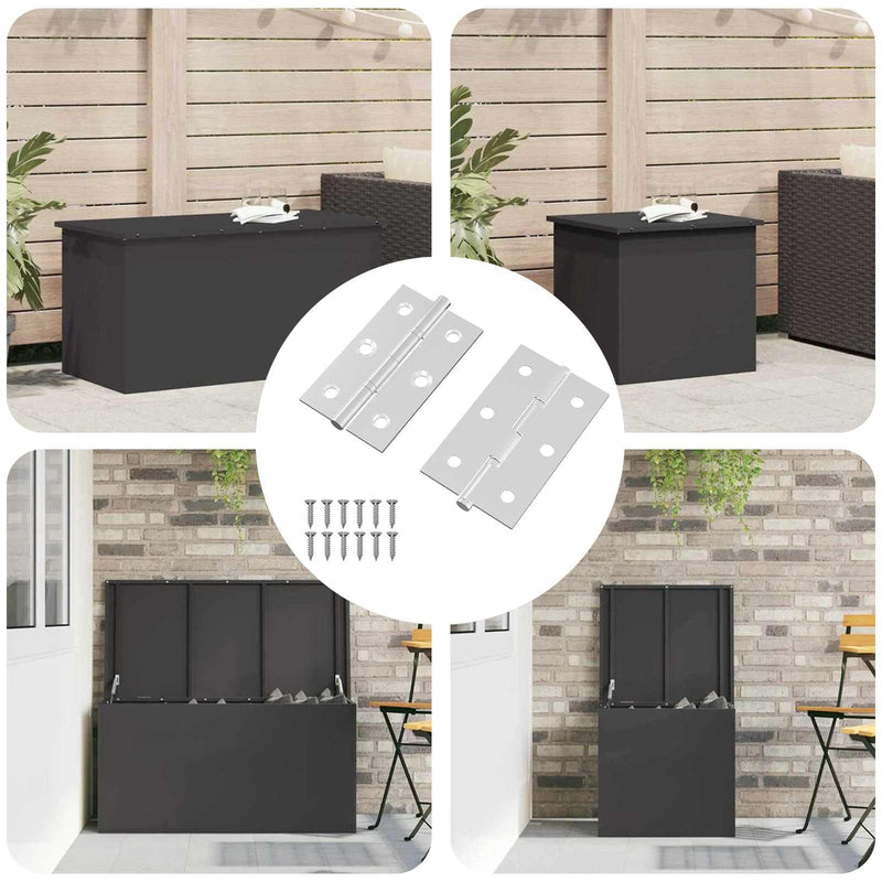 Load image into Gallery viewer, Vidaxl scharnier effen 2 pcs zilver 58 x 35 x 1 mm staal
