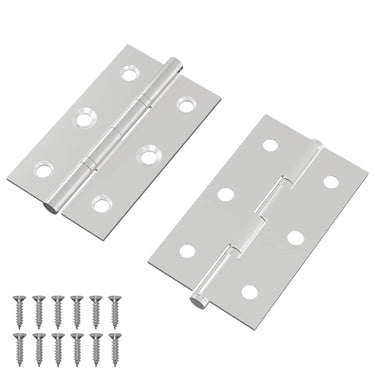 Vidaxl scharnier effen 2 pcs zilver 58 x 35 x 1 mm staal