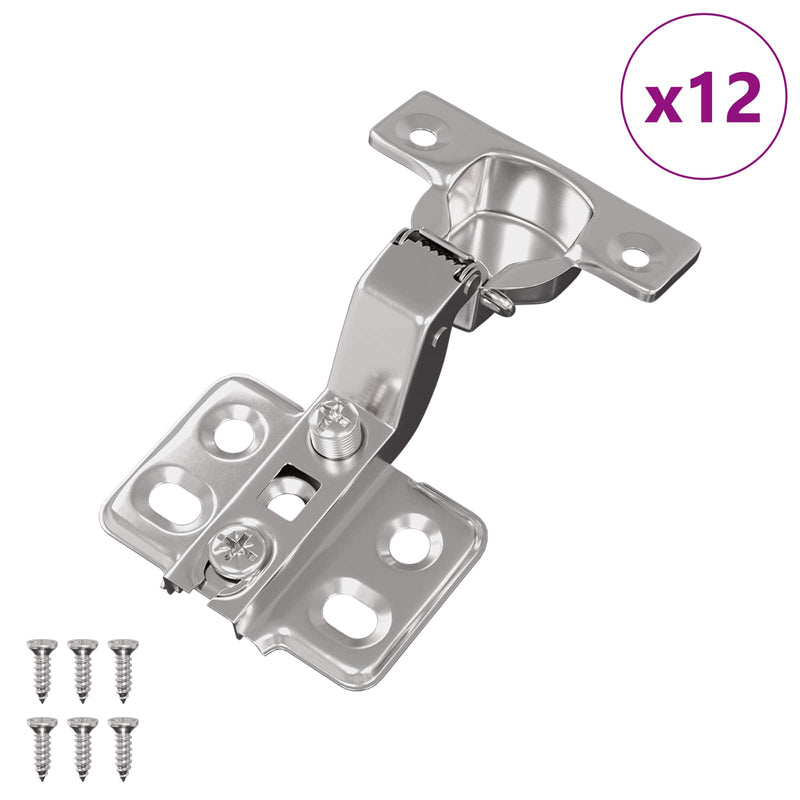 Load image into Gallery viewer, Vidaxl scharnier 12 pcs nikkel 85 x 52,5 x 9,5 mm ijzer
