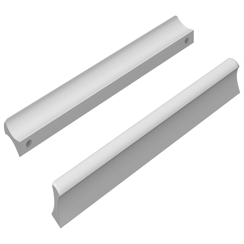 Load image into Gallery viewer, Vidaxl handvat effen 2 pcs zilver 105.7 x 7.4 x 15.5 mm aluminium
