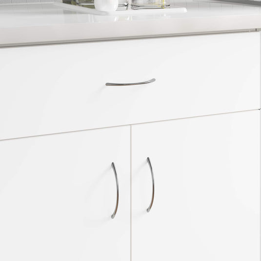 Vidaxl handvat 2 pcs zilver 107 x 3.6 x 23 mm roestvrij staal