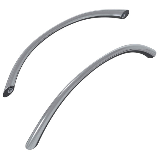 Vidaxl handvat 2 pcs zilver 107 x 3.6 x 23 mm roestvrij staal