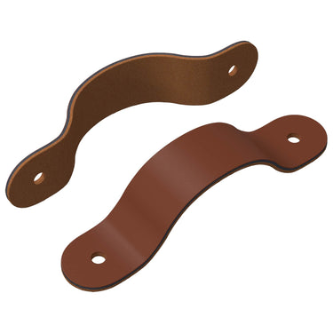Vidaxl kast handvatten 2 pcs bruin 140 x 25 x 2,3 mm pu