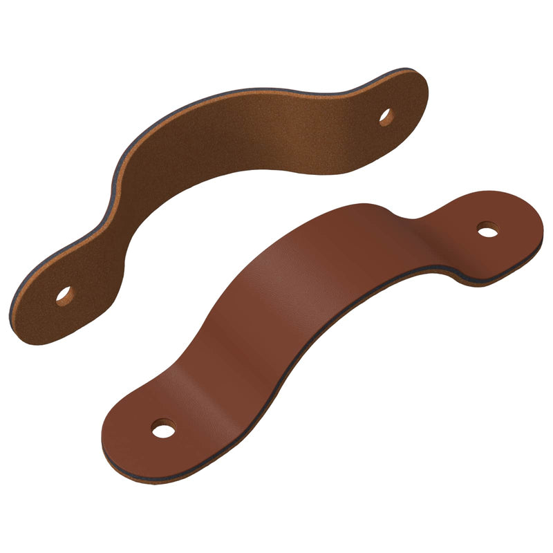 Load image into Gallery viewer, Vidaxl kast handvatten 2 pcs bruin 140 x 25 x 2,3 mm pu
