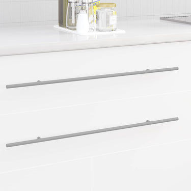 Vidaxl kasthandgreep 12 pcs zilver 700mm roestvrij staal