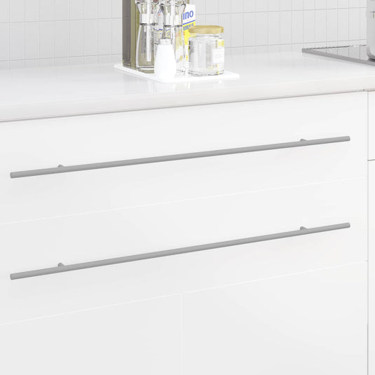 Vidaxl kasthandgreep 2 pcs zilver 800 mm roestvrij staal