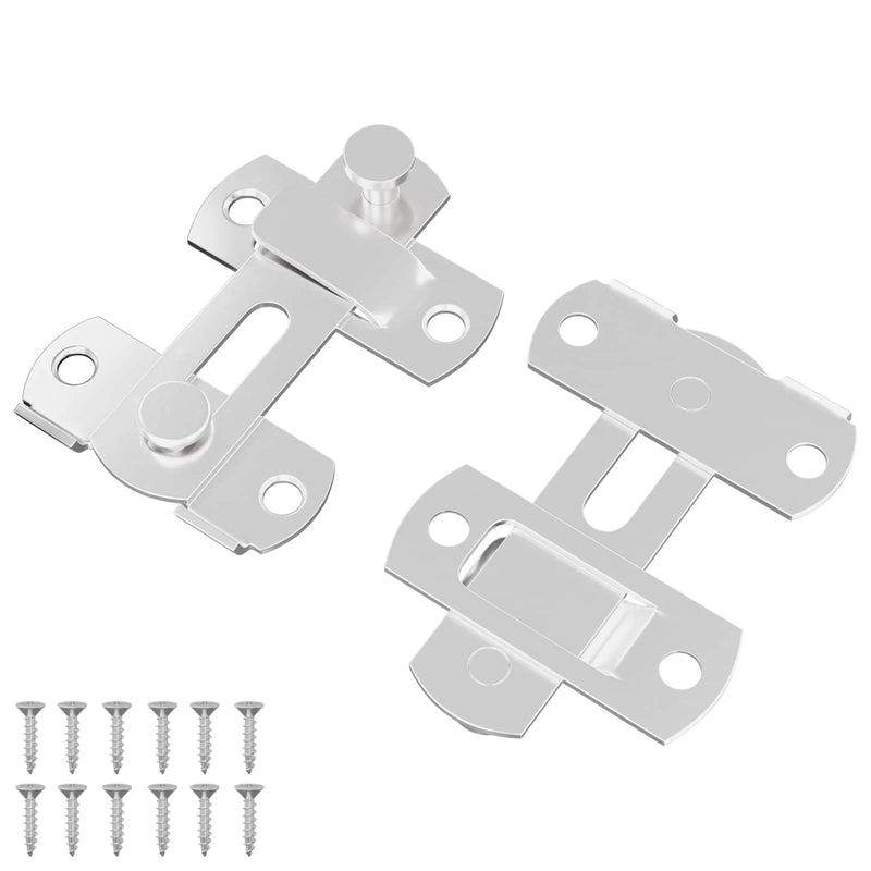 Load image into Gallery viewer, Vidaxl deurslot 2 pcs zilver 70 x 8 mm staal
