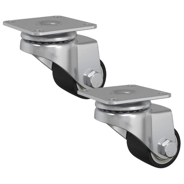 Vidaxl caster 2 pcs zilver 44,1 x 44,1 x 1,95 mm nylon