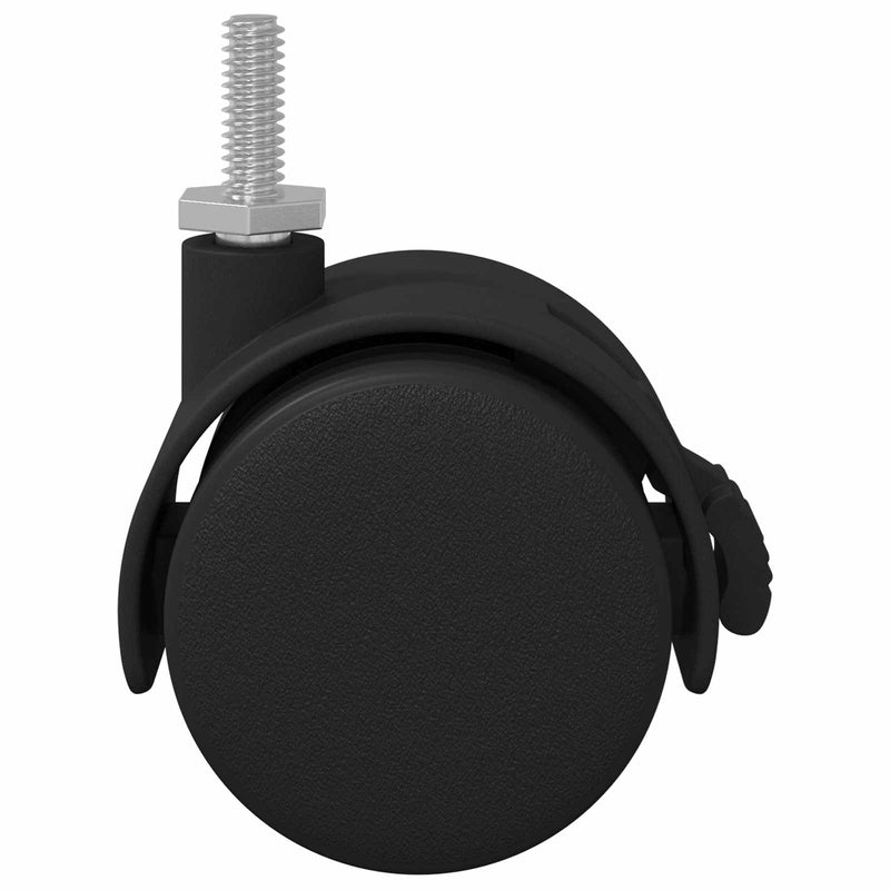 Load image into Gallery viewer, Vidaxl caster 2 pcs zwart en zilver 40,1 x 40,1 x 37,8 mm ijzer en pp

