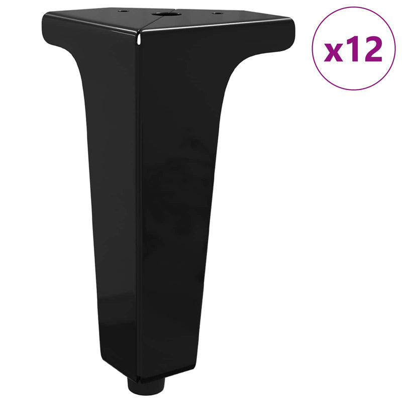 Load image into Gallery viewer, Vidaxl meubelpoten 12 pcs zwart 54,1 x 54,1 x 100 mm ijzer
