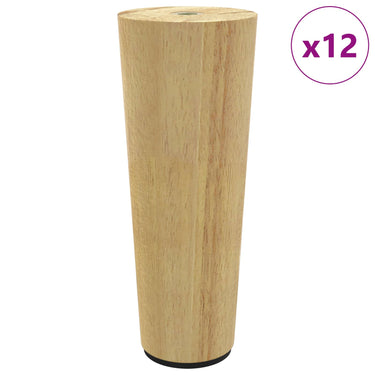 Vidaxl meubelpoten 12 pcs bruin ø 44 x 100 mm massief eucalyptus hout