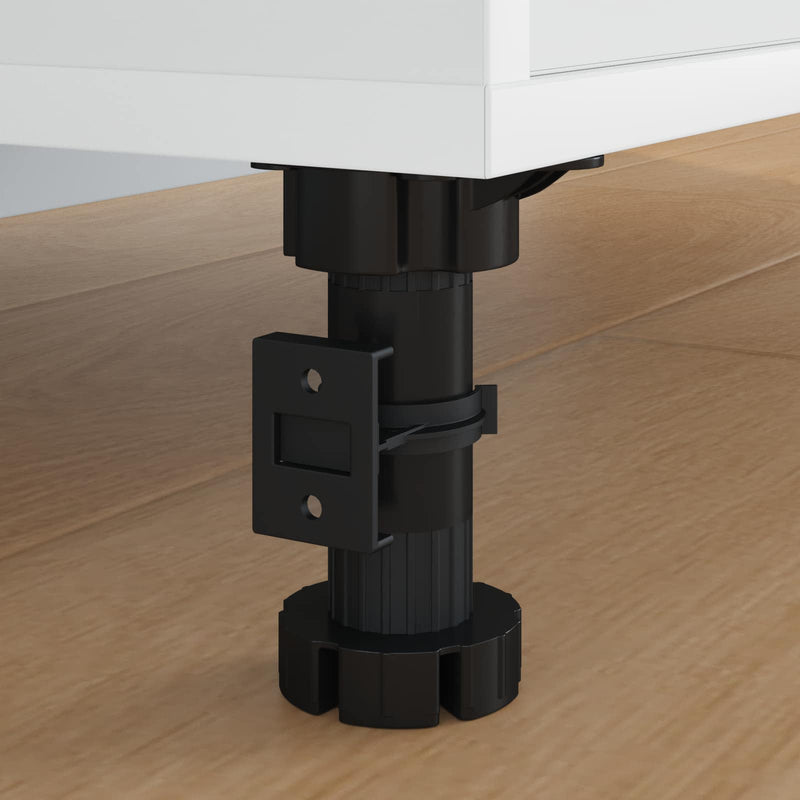 Load image into Gallery viewer, Vidaxl meubelpoten verstelbaar 12 pcs zwart 46 x 46 x 128 mm pp
