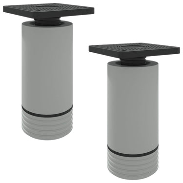 Vidaxl meubelpoten verstelbaar 2 pcs wit 64 x 64 x 100 mm pp