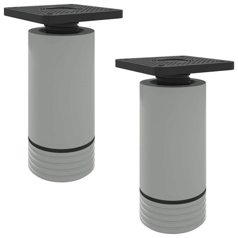Load image into Gallery viewer, Vidaxl meubelpoten verstelbaar 2 pcs wit 64 x 64 x 100 mm pp
