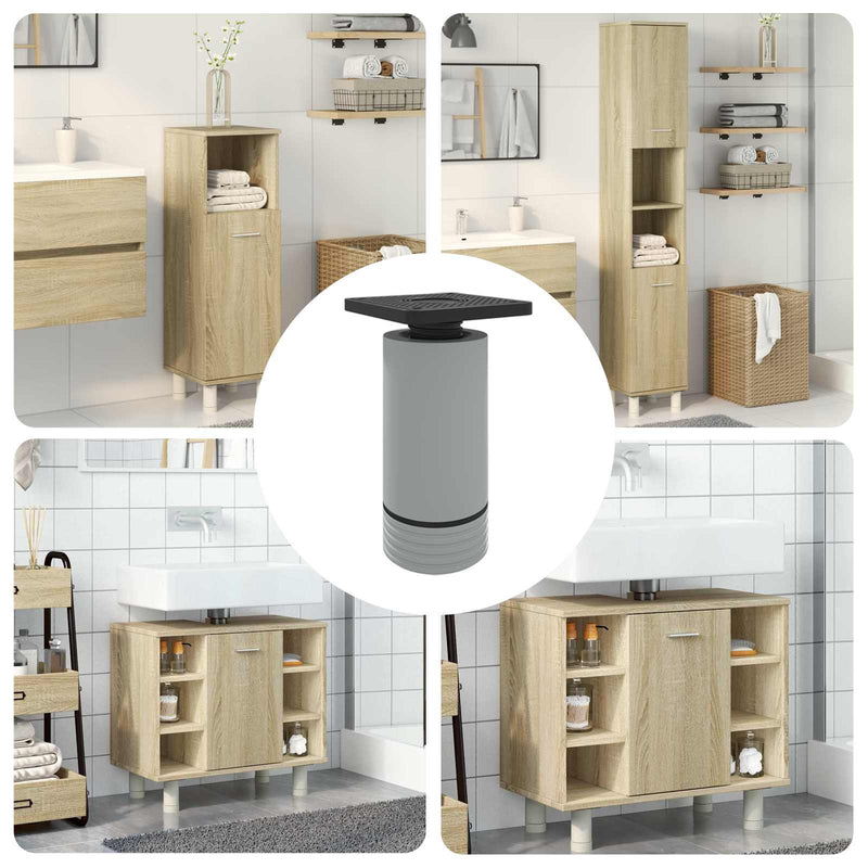 Load image into Gallery viewer, Vidaxl meubelpoten verstelbaar 12 pcs wit 64 x 64 x 100 mm pp
