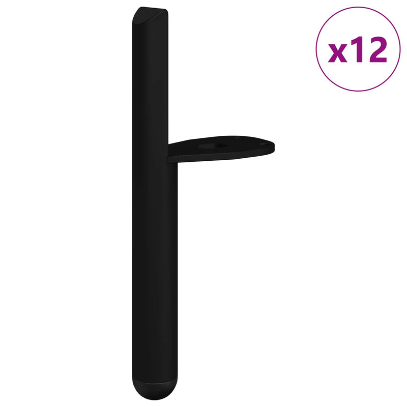 Load image into Gallery viewer, Vidaxl meubelpoten 12 pcs zwart 66 x 36 x 160 mm ijzer
