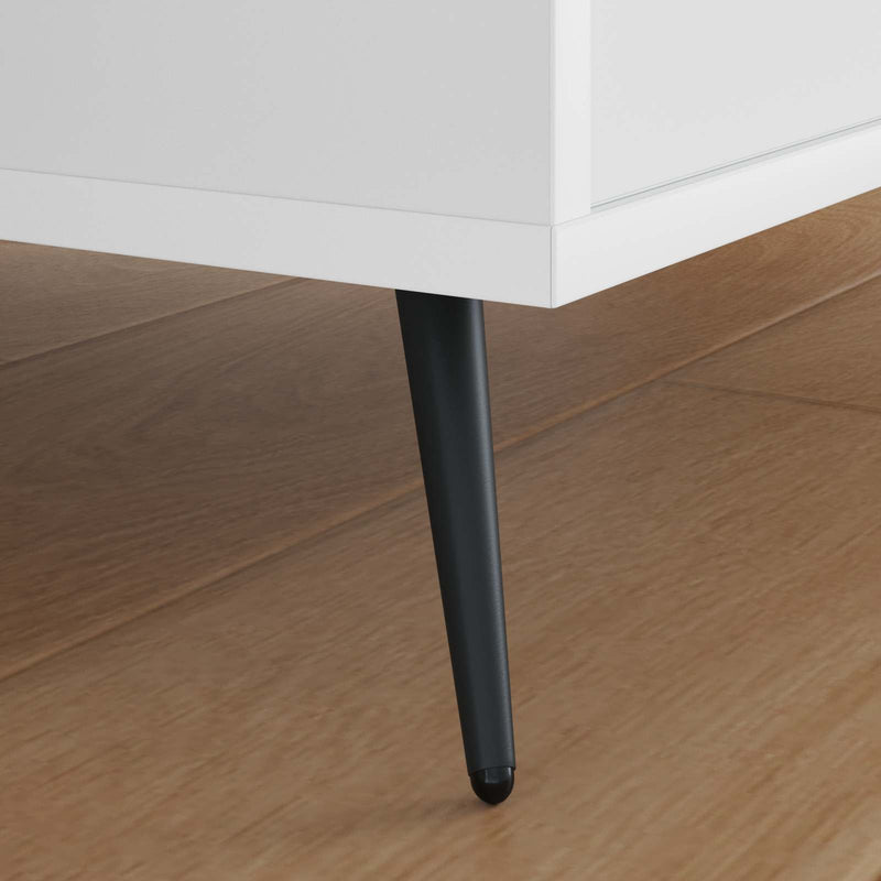 Load image into Gallery viewer, Vidaxl staande voeten 2 pcs zwart 56 x 56 x 100 mm ijzer
