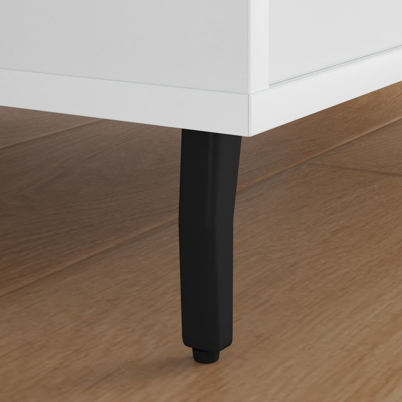 Load image into Gallery viewer, Vidaxl staande poten 2 pcs zwart 40 x 40 x 100 mm ijzer
