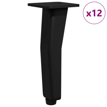 Vidaxl staande poten 12 pcs zwart 40 x 40 x 100 mm ijzer