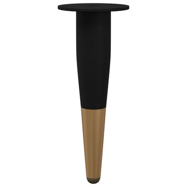 Vidaxl meubelpoten 2 pcs zwart en goud ø 40 x 98 mm ijzer