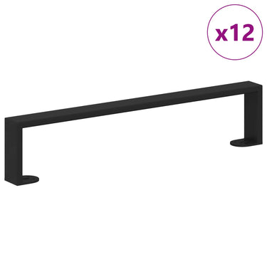 Vidaxl meubelpoten 12 pcs zwart 481 x 40,5 x 100 mm ijzer