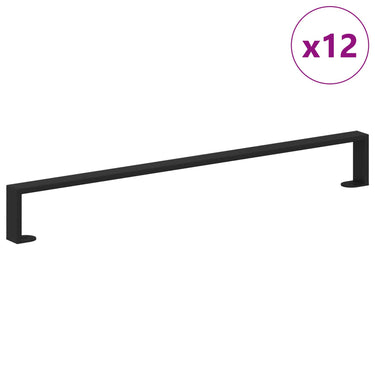 Vidaxl meubelpoten 12 pcs zwart 796 x 40,5 x 100 mm ijzer