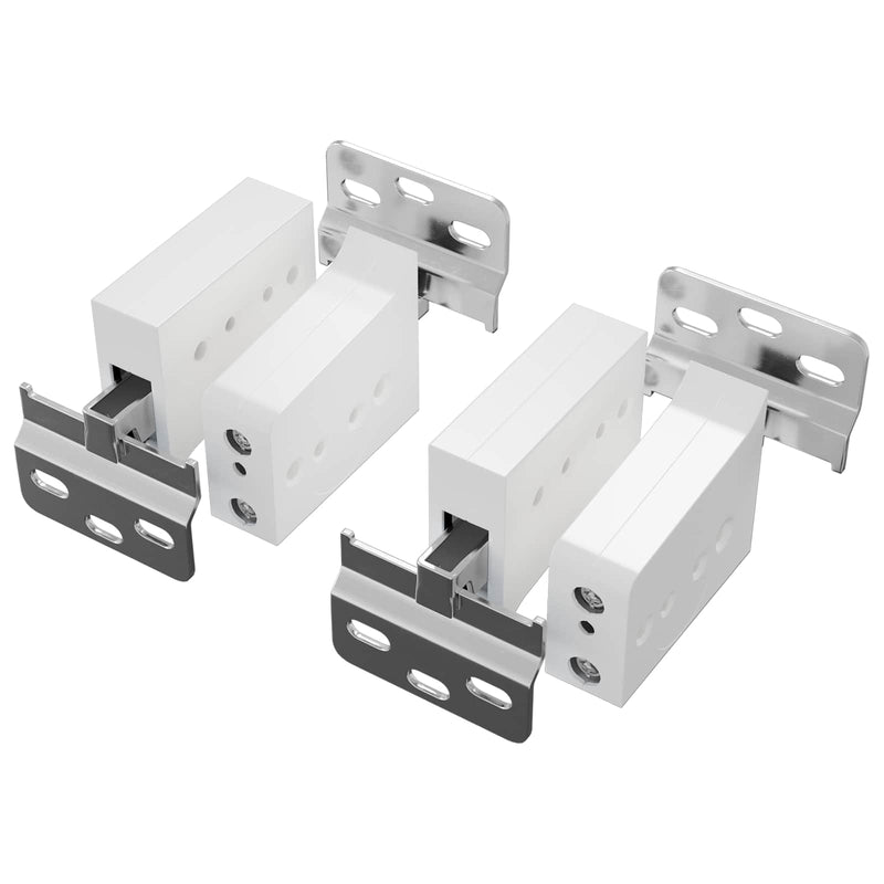 Load image into Gallery viewer, Vidaxl kast hangbeugel 2 pcs wit 70 x 48 x 19 mm ijzer en plastic
