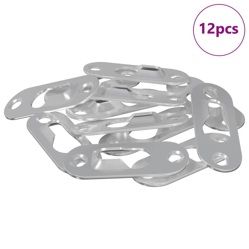 Load image into Gallery viewer, Vidaxl sleufhanger 12 pcs zilver 45 x 16 x 3.5 mm ijzer
