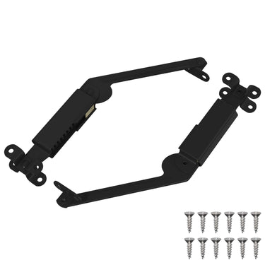 Vidaxl deksel ondersteunend scharnier 2 pcs zwart 192 x 32 x 50 mm