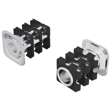Vidaxl draadbuis invoeg 2 pcs zwart en zilver 15,8 x 15,8 x 22,5 mm