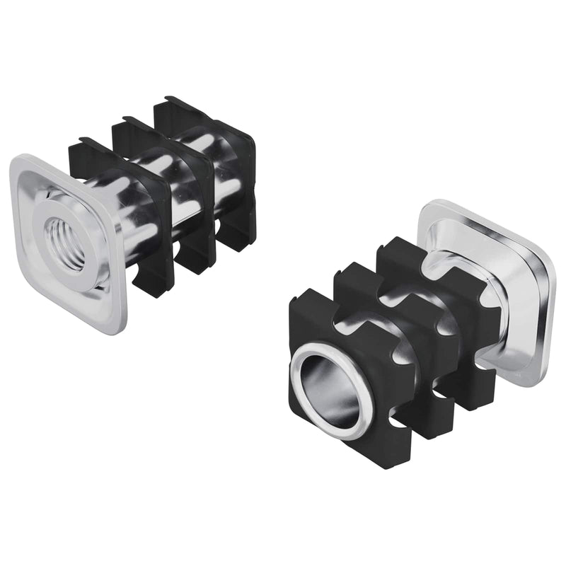 Load image into Gallery viewer, Vidaxl draadbuis invoeg 2 pcs zwart en zilver 15,8 x 15,8 x 22,5 mm
