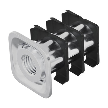 Vidaxl draadbuis invoeg 12 pcs zwart en zilver 15,8 x 15,8 x 22,5 mm
