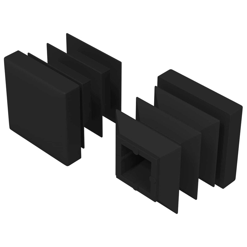Load image into Gallery viewer, Vidaxl einddoppen 2 pcs zwart 15 x 15 x 15 mm pp
