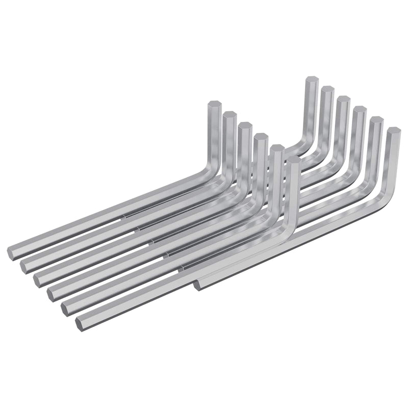 Load image into Gallery viewer, Vidaxl zeskantsleutel 12 pcs zilver 32 x 86 mm staal
