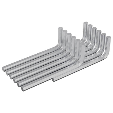 Vidaxl zeskantsleutel 12 pcs zilver 32 x 86 mm staal