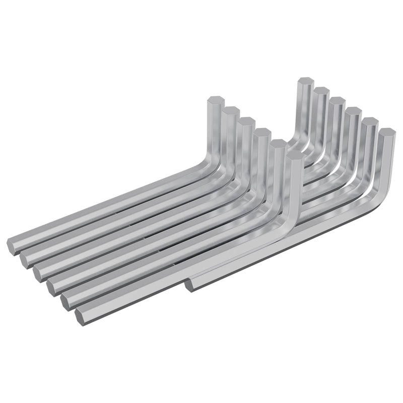 Load image into Gallery viewer, Vidaxl zeskantsleutel 12 pcs zilver 32 x 86 mm staal
