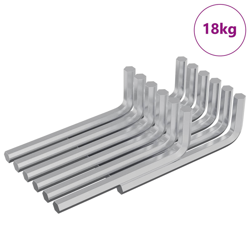 Load image into Gallery viewer, Vidaxl zeskantsleutel 1800 pcs zilver 32 x 86 mm staal
