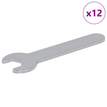 Vidaxl schroefsleutel 12 pcs zilver 10 mm ijzer