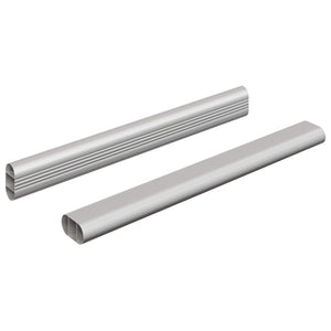 Vidaxl kaststaaf 2 pcs zilver 764 x 15 x 29 mm aluminium legering
