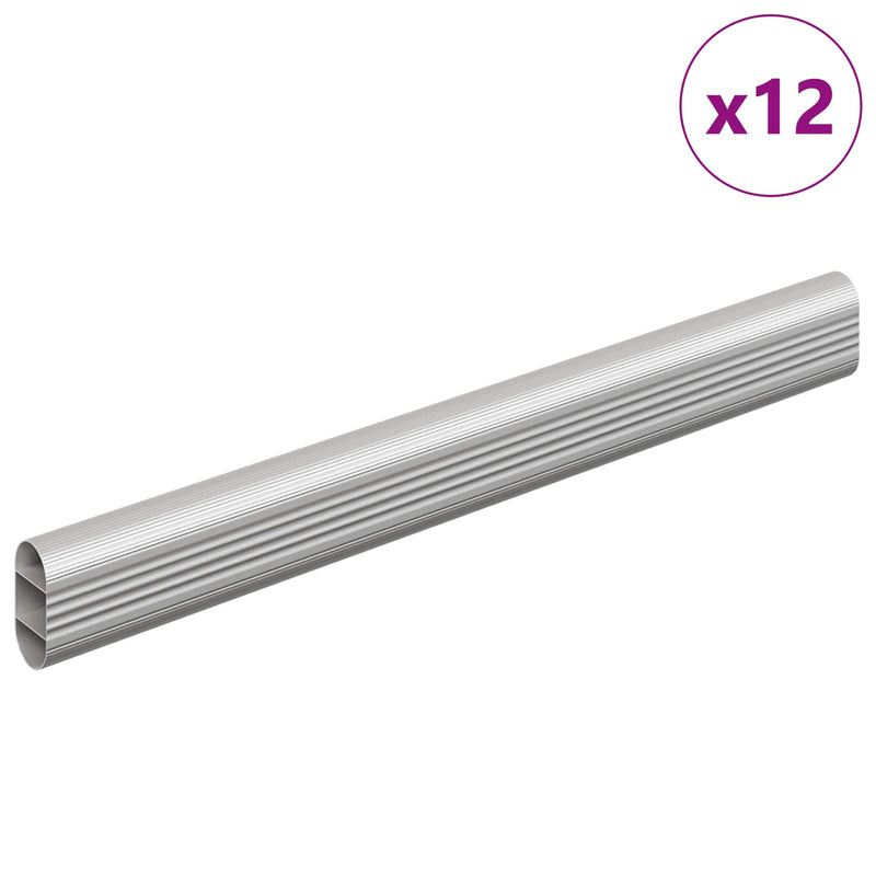 Load image into Gallery viewer, Vidaxl kaststaaf 12 pcs zilver 764 x 15 x 29 mm aluminium legering
